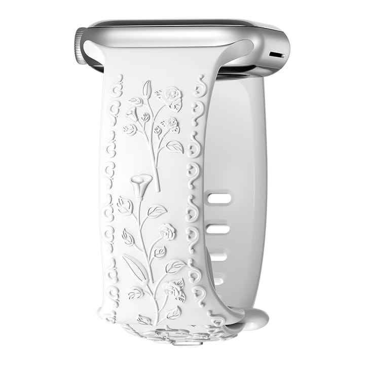 The Engraved Silicone Band, White