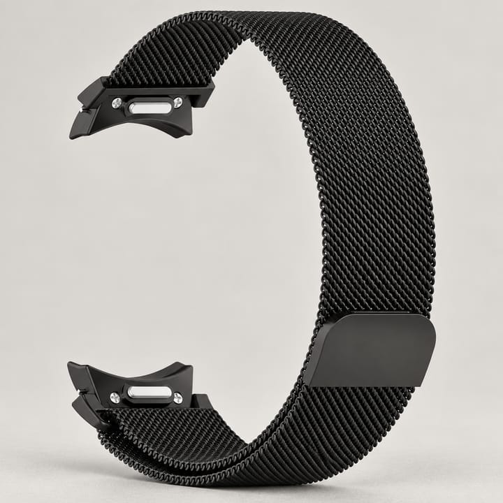 The Halo in Black, with the magnetic clasp and the curved end pieces