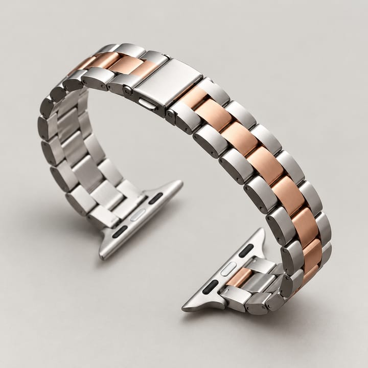 The Slim Link steel band for Apple Watch in Silver Rose