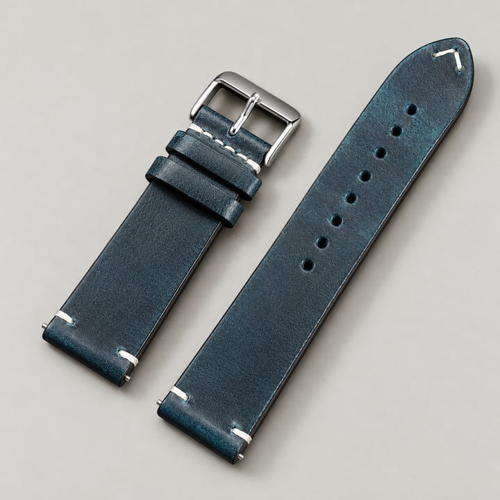 The Waxed Leather Band, Blue