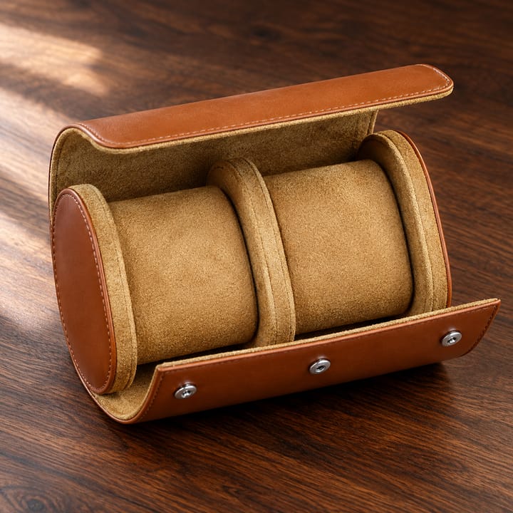 The Voyage Leather Watch Roll