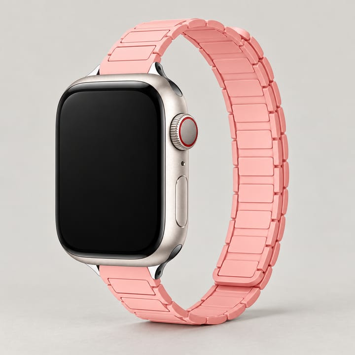 The Magnetic Silicone Apple Watch Band, Pink sand