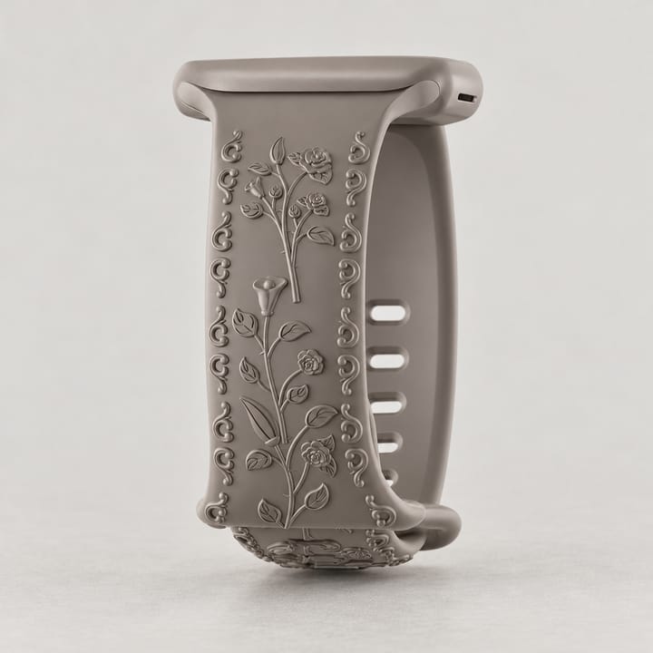 The Engraved Silicone Band, Clay
