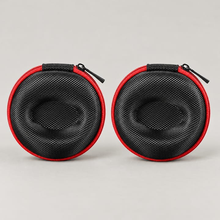 The Voyager Round Watch Case, Black and red, 2 pack