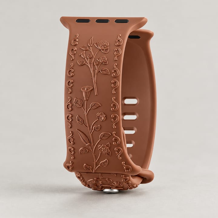 The Engraved Silicone Band, Brown