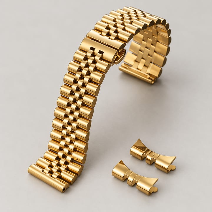 The Mariner Steel Watch Band, Gold