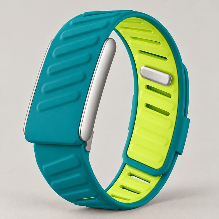 The Guard ribbed silicone band in Teal
