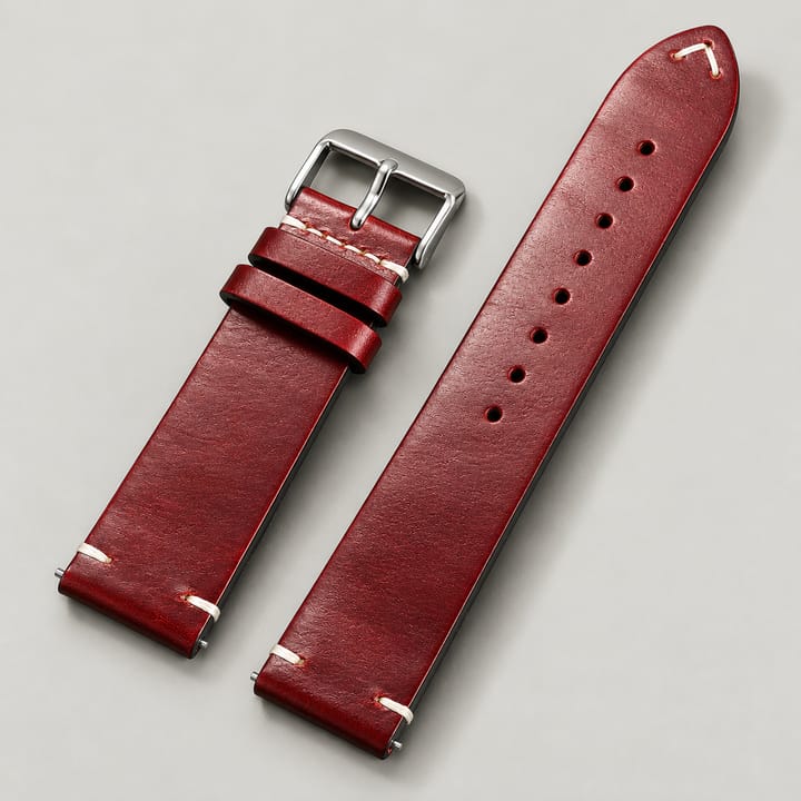 The Waxed Leather Band, Red