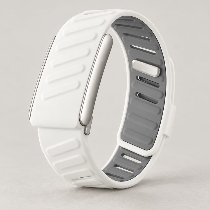 The Current Silicone Band for Whoop 5.0, White and red
