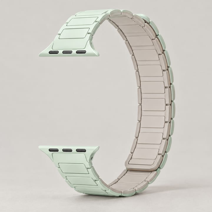 The Magnetic Silicone Apple Watch Band, Light mint starlight