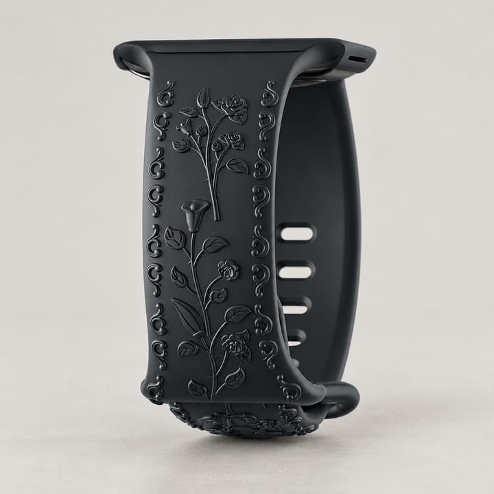 The Engraved Silicone Band, Midnight blue