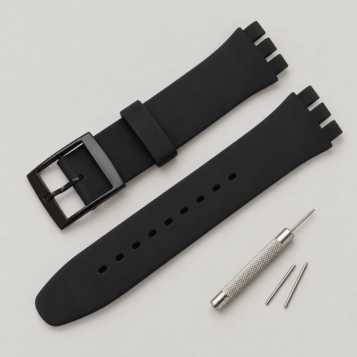The Swatch Silicone Strap, Black