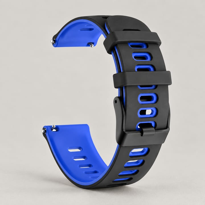 The Tempo in Black/Blue, black outside with a bright blue underside