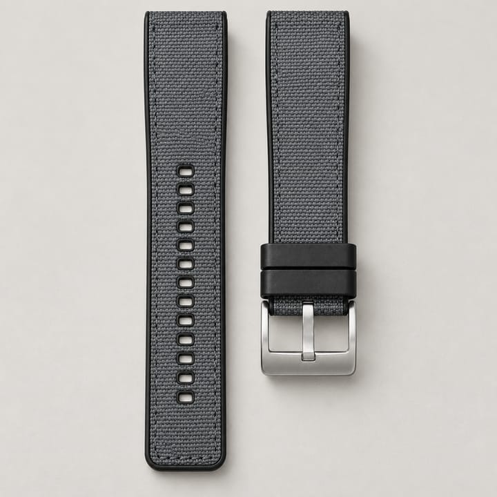 The Bosun in Gray: gray canvas with a silver-tone pin buckle