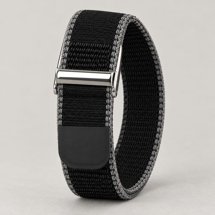 The Wrap in black and gray, held in a hand