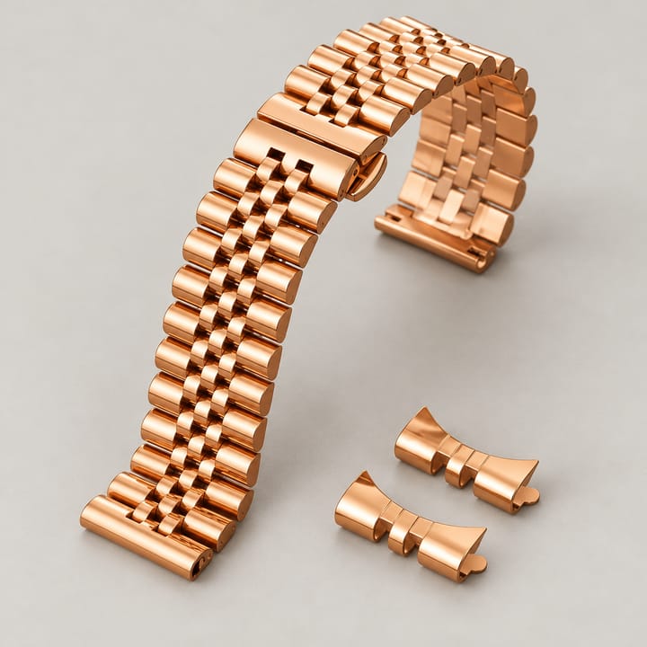 The Mariner Steel Watch Band, Rose gold
