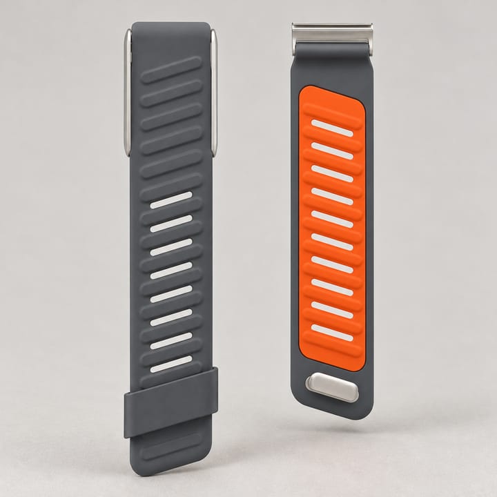 The Guard ribbed silicone band in Gray