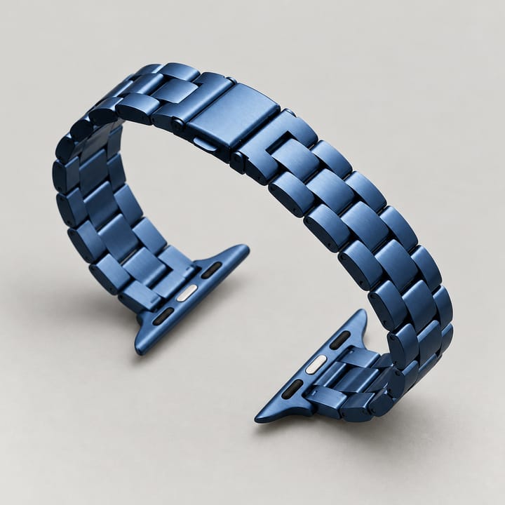 The Slim Link steel band for Apple Watch in Blue
