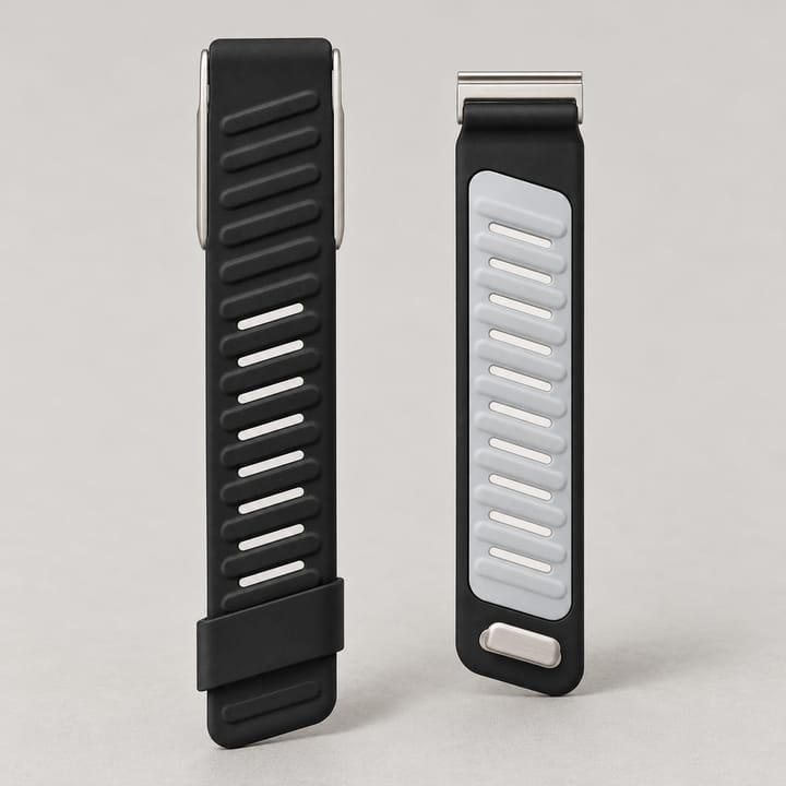 The Guard ribbed silicone band in Black