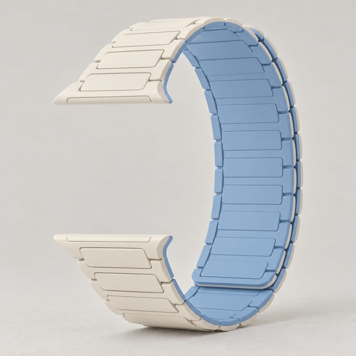 The Magnetic Silicone Band, White and blue