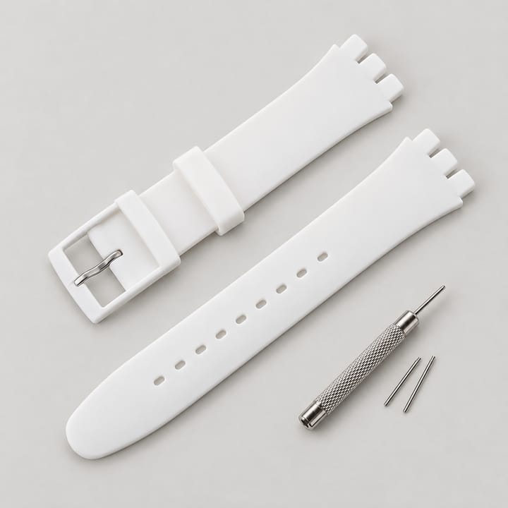 The Swatch Silicone Strap, White