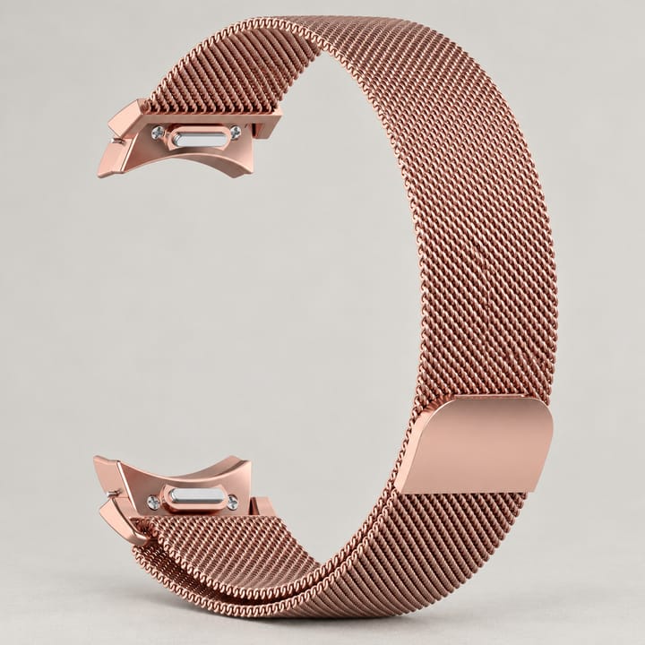 The Halo in Pink Gold, a soft rose-toned steel mesh