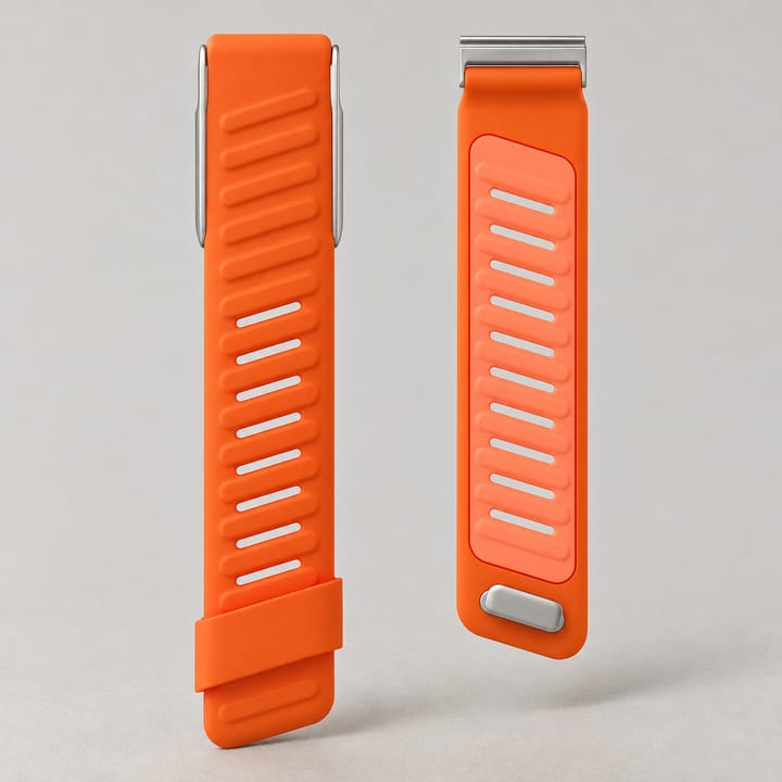 The Guard ribbed silicone band in Orange