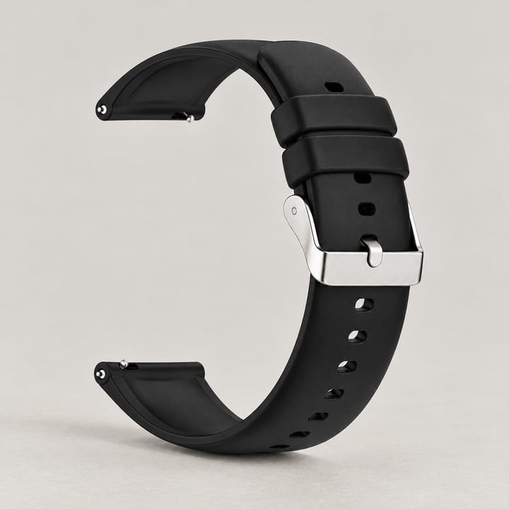 The Drift Silicone Rubber Watch Strap, Black
