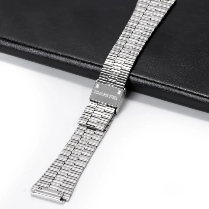 Inside of the silver band, showing the clasp