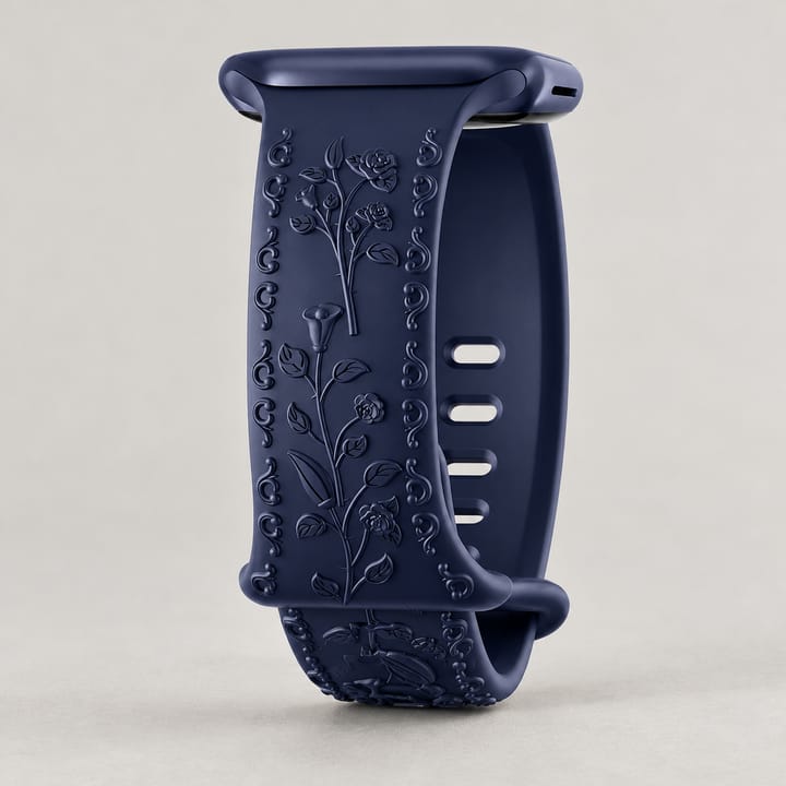 The Engraved Silicone Band, Navy blue