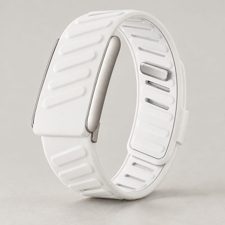 The Current Silicone Band for Whoop 5.0, White and gray