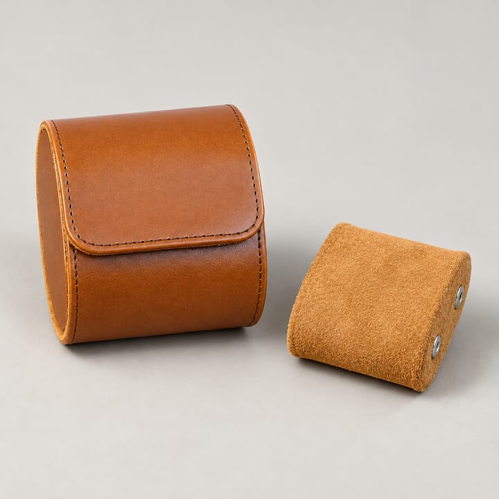 The Voyage Leather Watch Roll, Brown, 1 slot