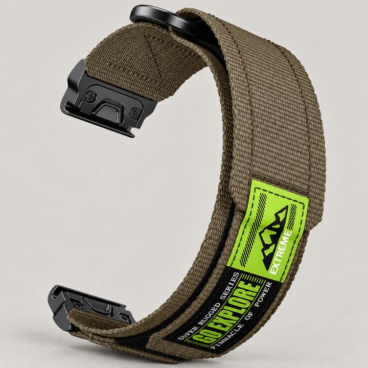 The Ranger nylon webbing band in Army Green