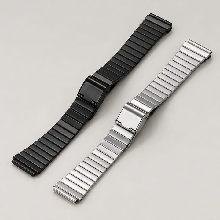 The Retro in black and in silver, laid side by side