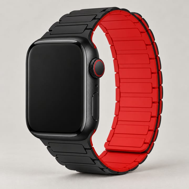 The Magnetic Silicone Band, Black and red