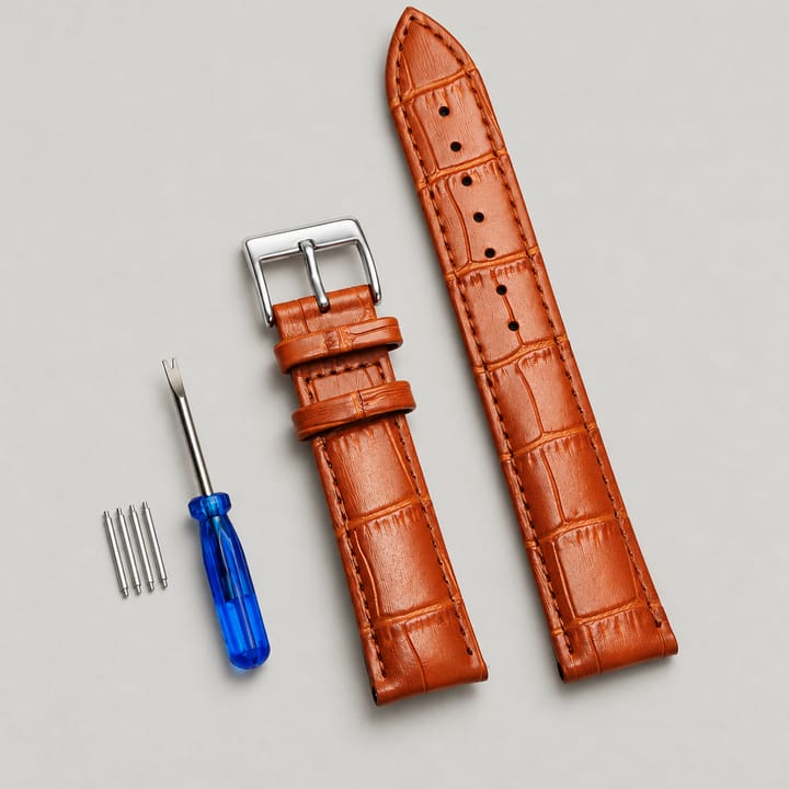 The Ledger Leather Watch Band, Brown