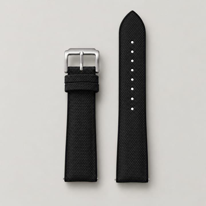 The Spinnaker in Black: black sailcloth on a black rubber base