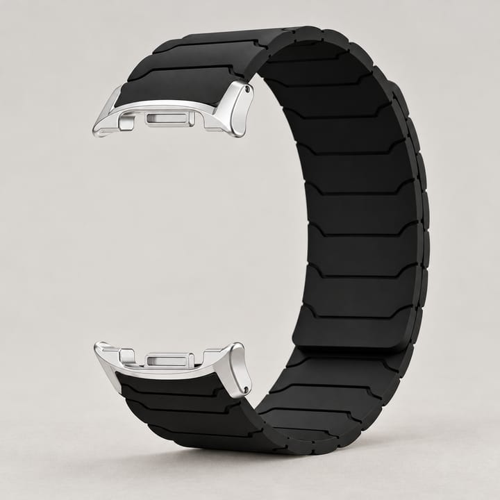 The Orbit in Black with silver connectors