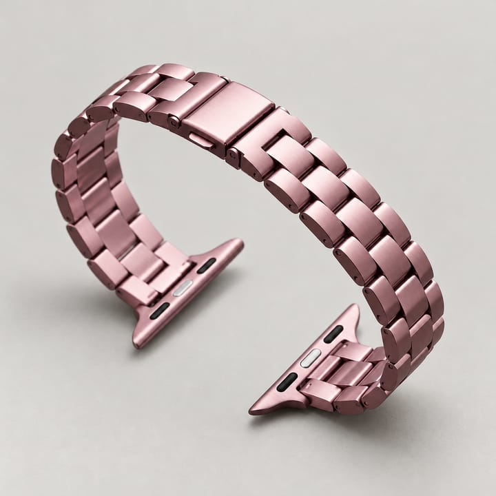 The Slim Link steel band for Apple Watch in Pink