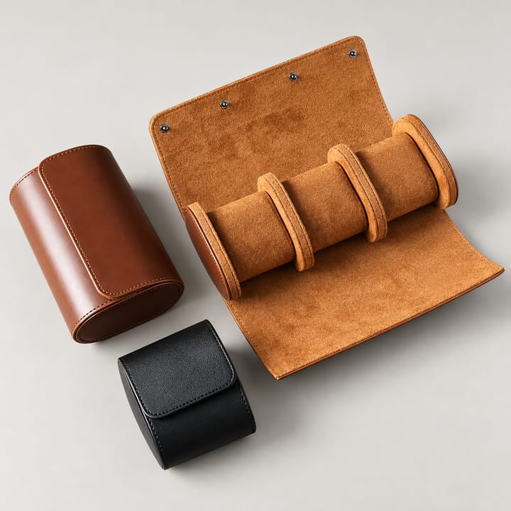 The Voyage Leather Watch Roll