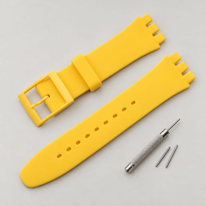 The Swatch Silicone Strap, Yellow