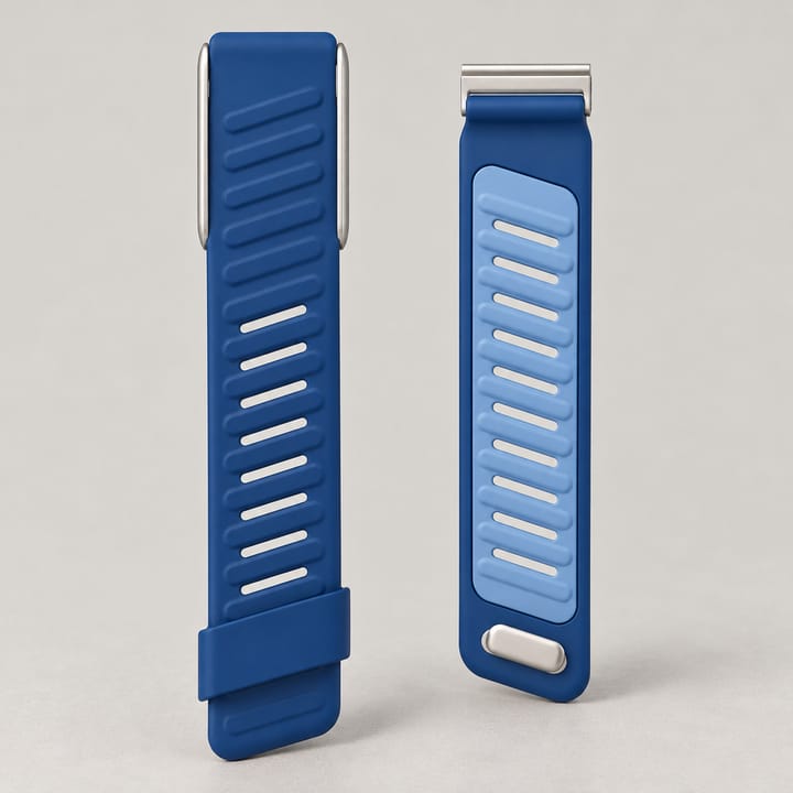 The Guard ribbed silicone band in Blue