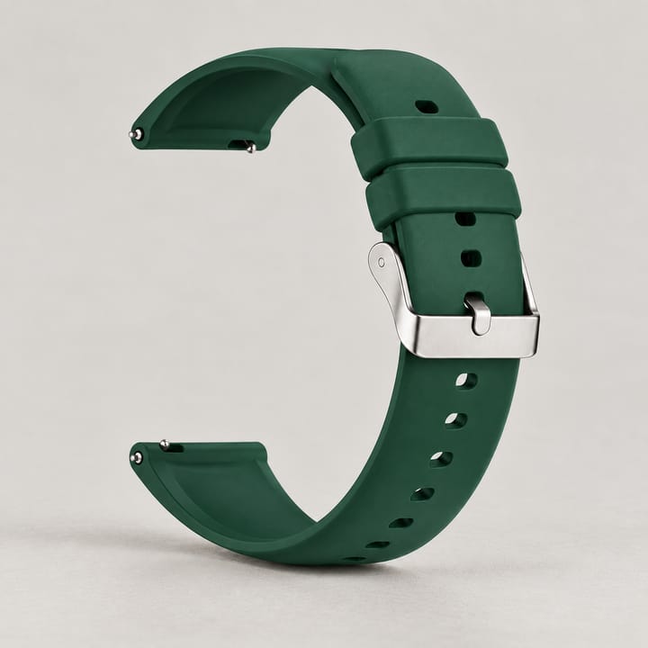The Drift Silicone Rubber Watch Strap, Dark green