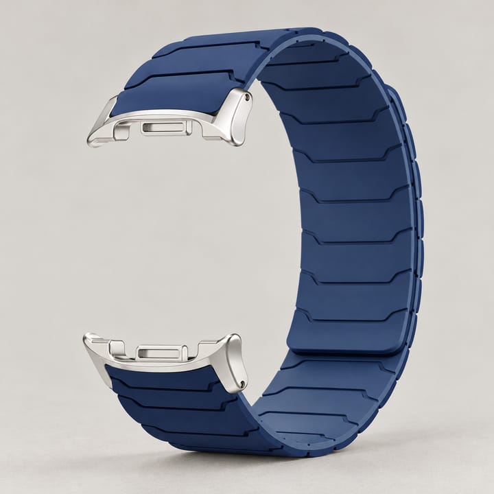 The Orbit in Navy Blue with silver connectors
