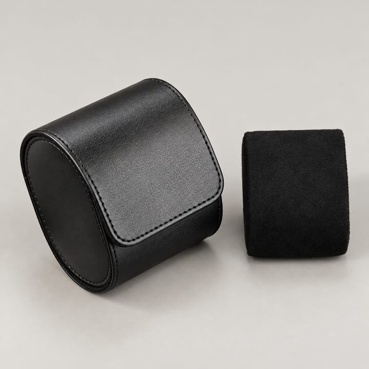 The Voyage Leather Watch Roll, Black, 1 slot