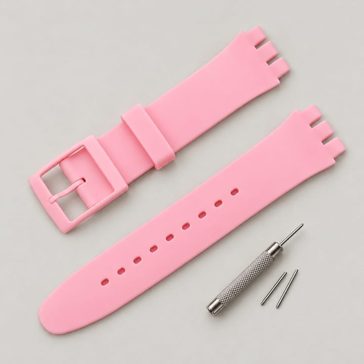 The Swatch Silicone Strap, Pink