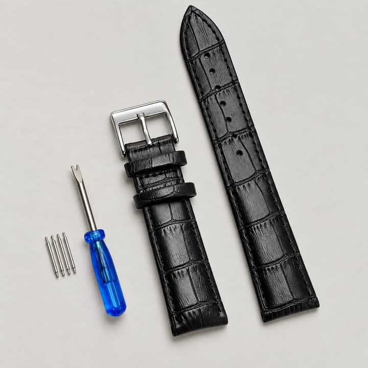 The Ledger Leather Watch Band, Black