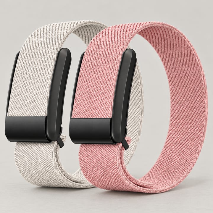 Two-band set: one starlight and one pink band, each with its own metal frame
