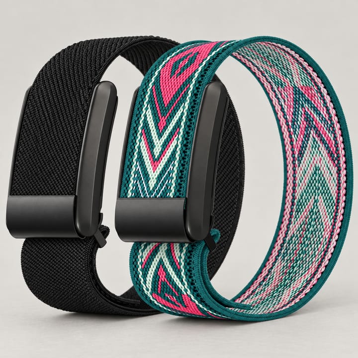 Two-band set: one black and one chevron band, each with its own metal frame
