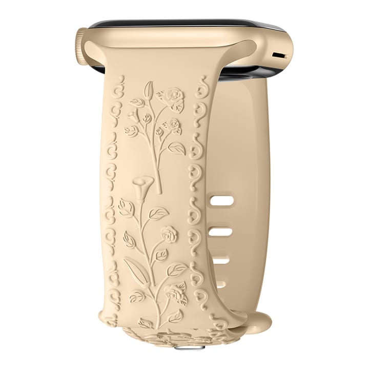 The Engraved Silicone Band, Milk tea